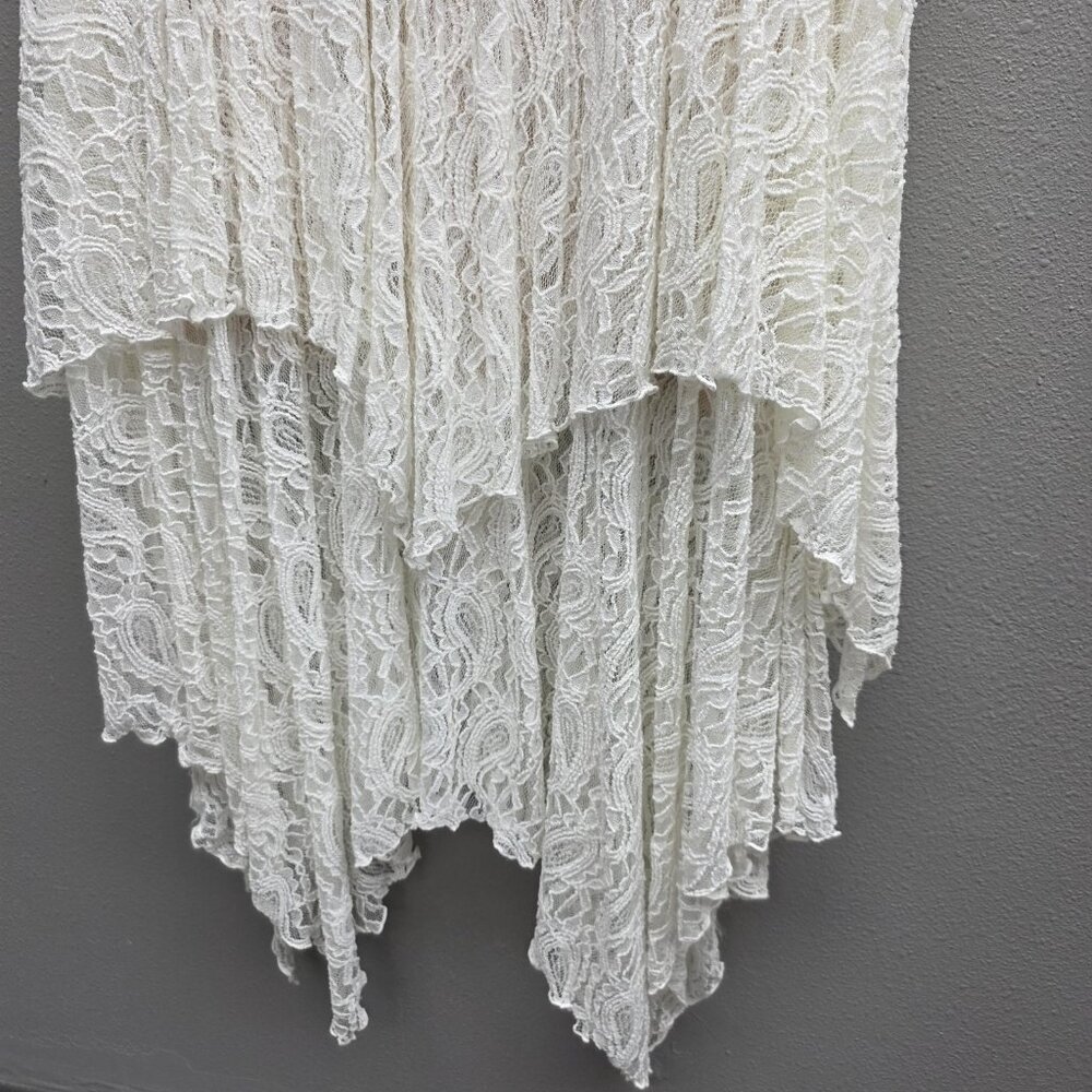 Ann N Eve Lace Dress Set Womens XL Ivory White Brown 3 Piece Boho Made U.S.A. - Picture 10 of 16